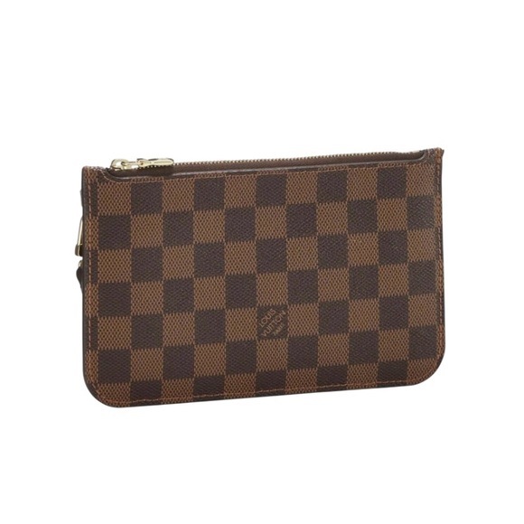 LOUIS VUITTON Pochette Wristlet • Brown Damier Ebene • Excellent Condition - Picture 4 of 10